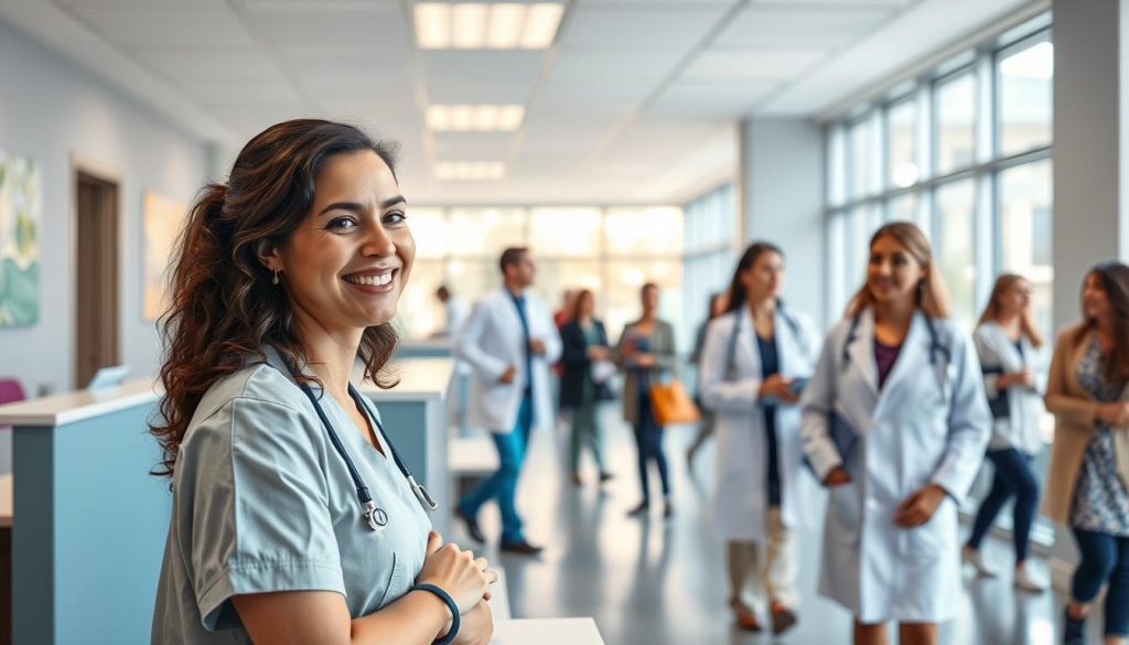 Woman consulting doctor for health exam