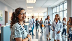 Woman consulting doctor for health exam